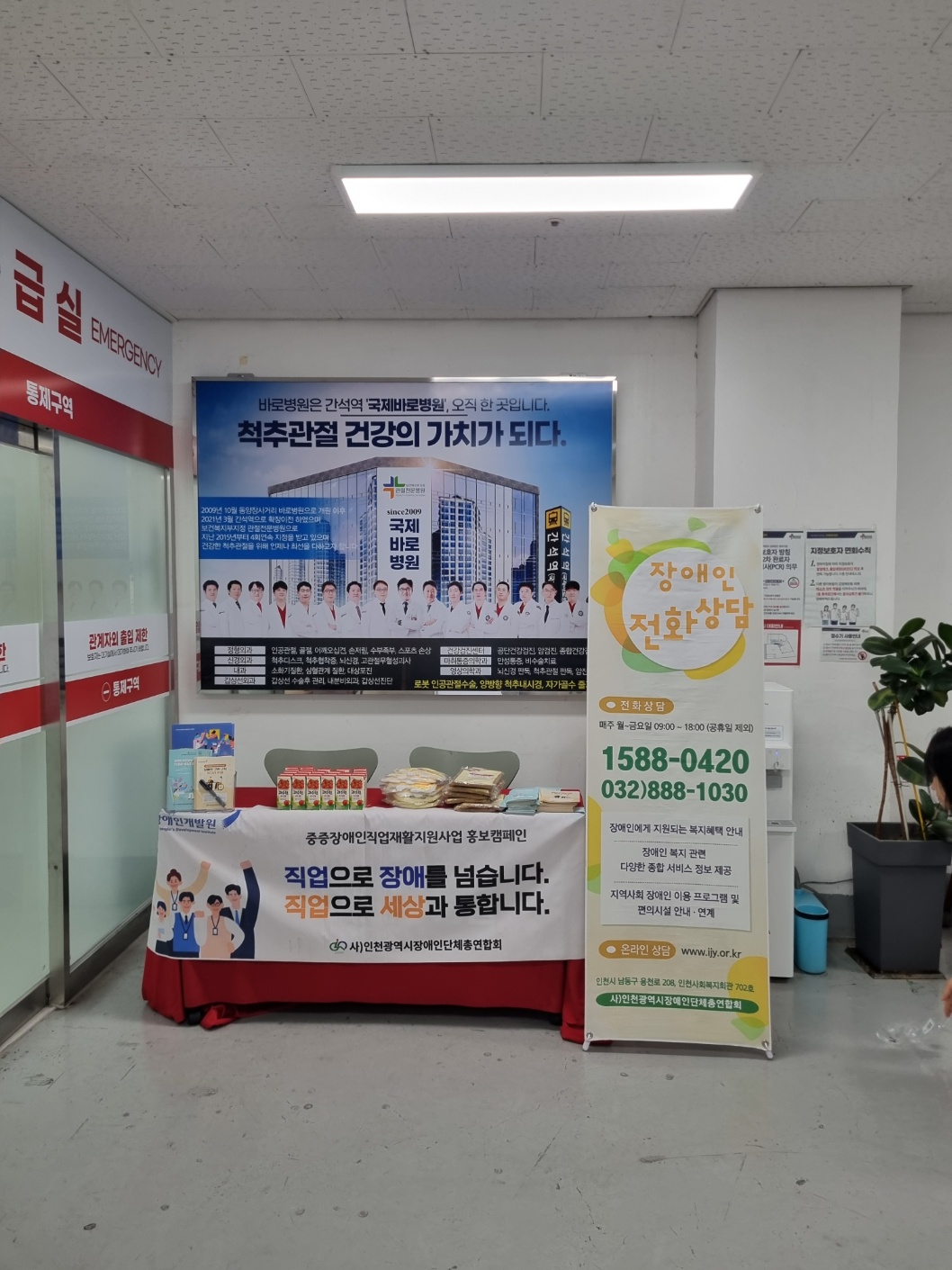 홍보캠페인 테이블 사진